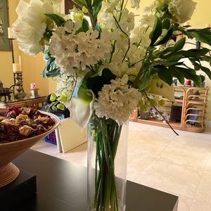 “Silk”, faux flower arrangement